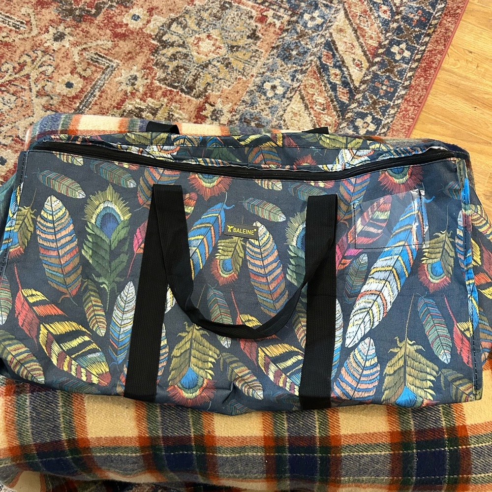 Colorful Feather Patterned Bag